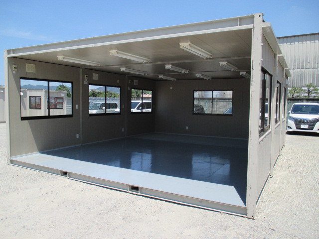 【関東~九州】スーパーハウス 車庫 コンテナ ガレージ 物置 ユニットハウス 12坪 中古 仮設 プレハブ 倉庫 24畳 休憩所 作業場 農業 営農拍卖