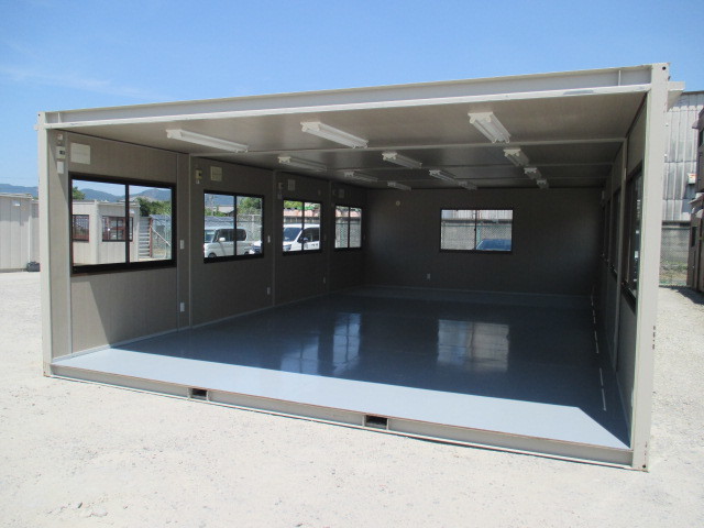 【関東~九州】スーパーハウス 車庫 コンテナ ガレージ 物置 ユニットハウス 16坪 中古 仮設 プレハブ 倉庫 32畳 休憩所 作業場 農業 営農拍卖