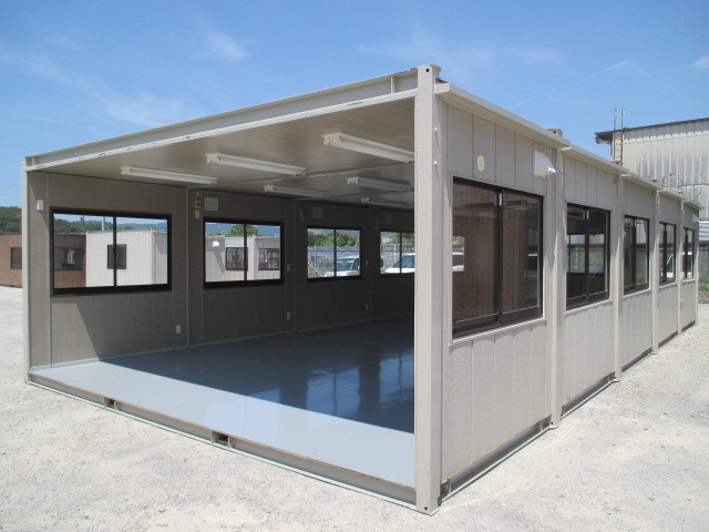 【関東~九州】スーパーハウス 車庫 ガレージ コンテナ 物置 ユニットハウス 20坪 中古 仮設 プレハブ 倉庫 40畳 休憩所 作業所 農業 営農拍卖