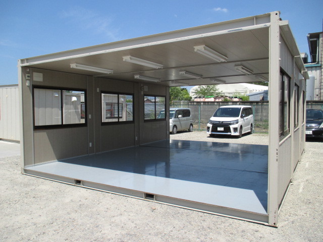 【関東~九州】スーパーハウス 車庫 コンテナ ガレージ 物置 ユニットハウス 12坪 中古 仮設 プレハブ 倉庫 24畳 休憩所 作業場 農業 営農拍卖