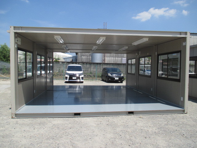 【関東~九州】スーパーハウス 車庫 コンテナ ガレージ 物置 ユニットハウス 16坪 中古 仮設 プレハブ 倉庫 32畳 休憩所 作業場 農業 営農拍卖