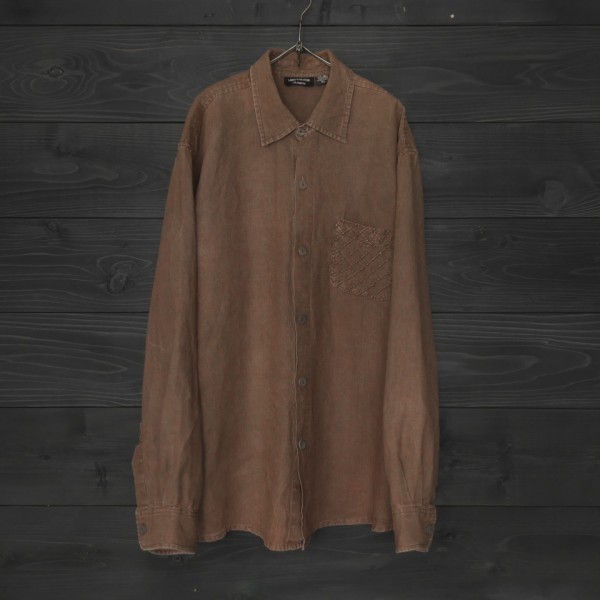 ★LAKHAY'S COLLECTION★リネンコットンシャツ★ブラウン★XLサイズ拍卖