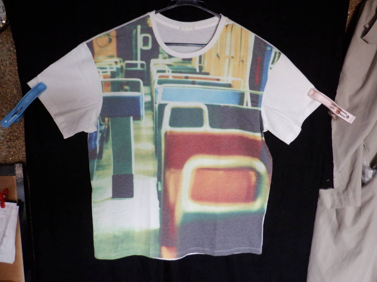 GU ジーユー 半袖 丸首 Tシャツ 幾何学模様 L-LLサイズ 美品拍卖