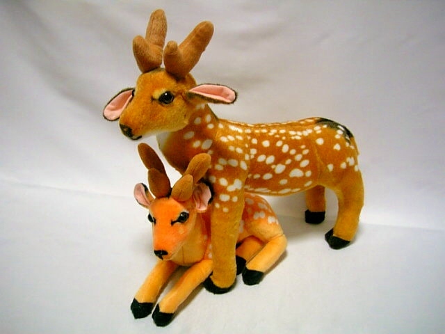 ◆2種セット◆鹿 シカ リアル ぬいぐるみ◆約40㎝と約30㎝◆拍卖