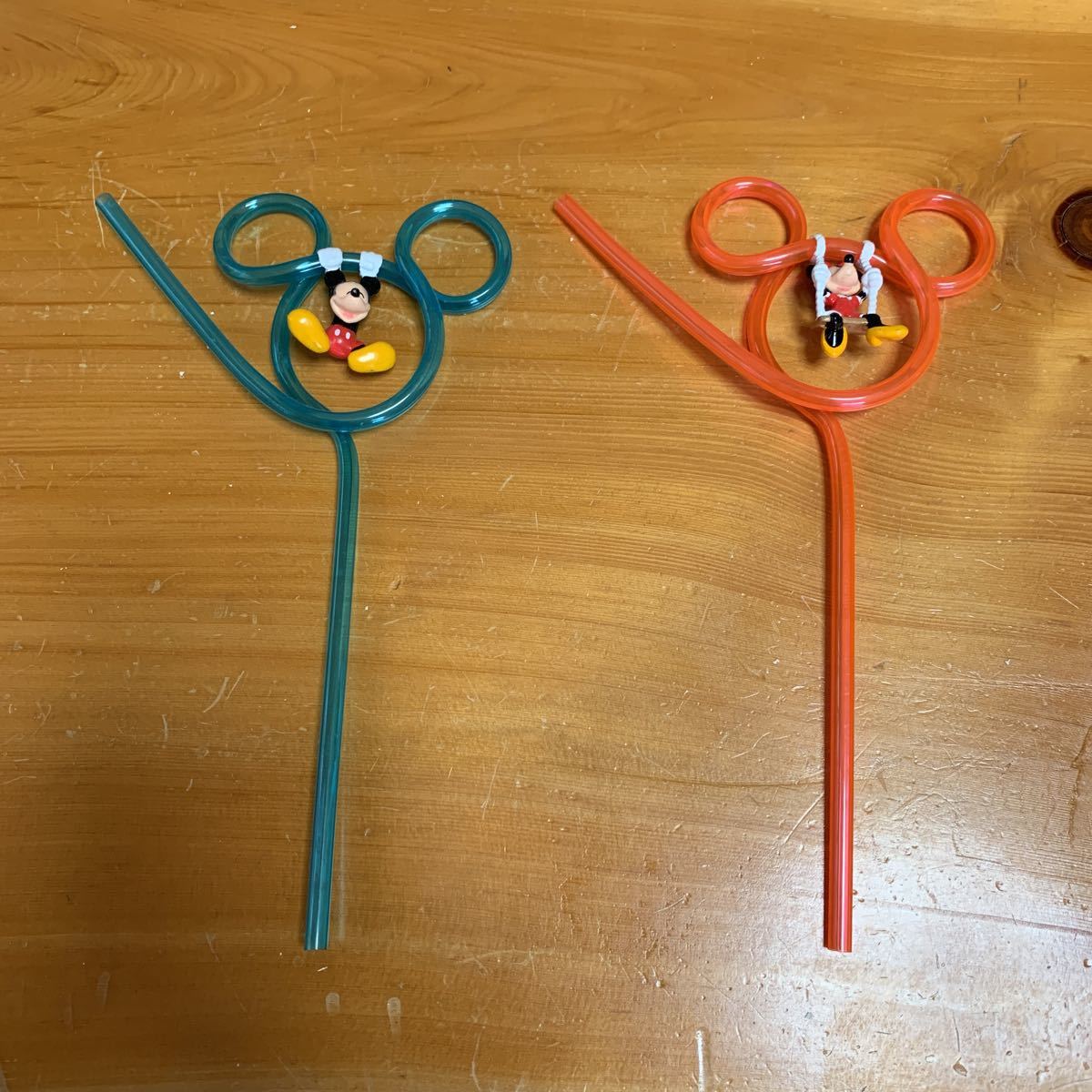 ディズニー ストロー ミッキーマウス ミニーマウス 2本セット レア 希少 レトロ 新品 未使用品 送料無料拍卖