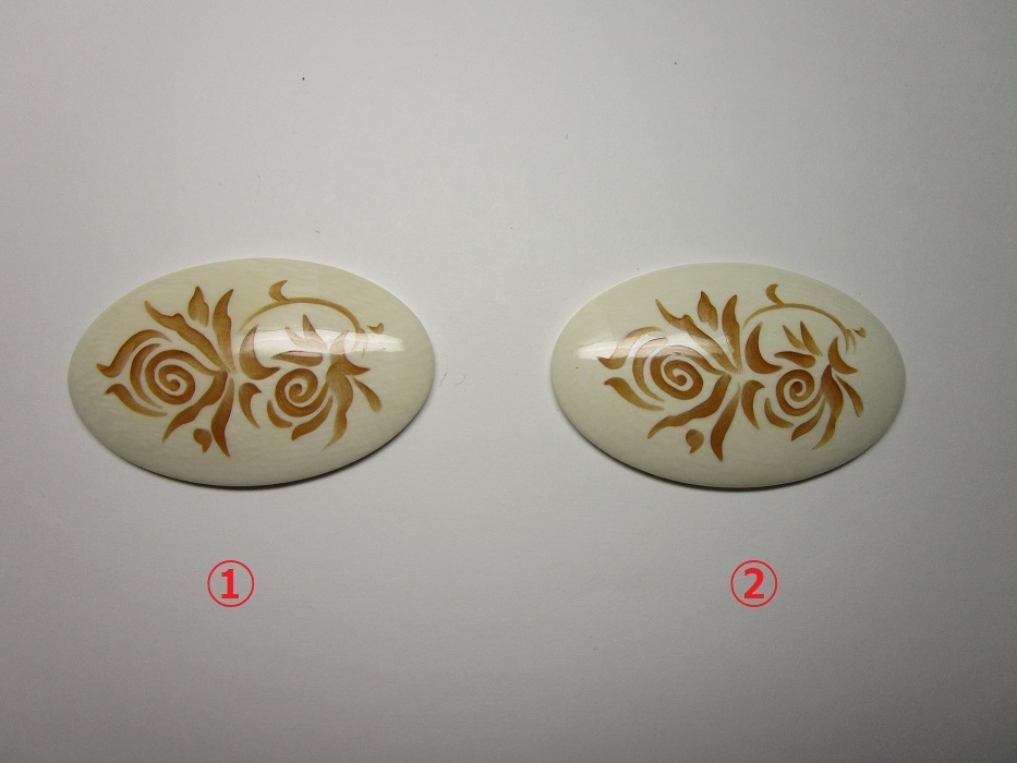 (1088) マンモス牙 彫入り 2個 ペンダント・帯留用 ルース拍卖