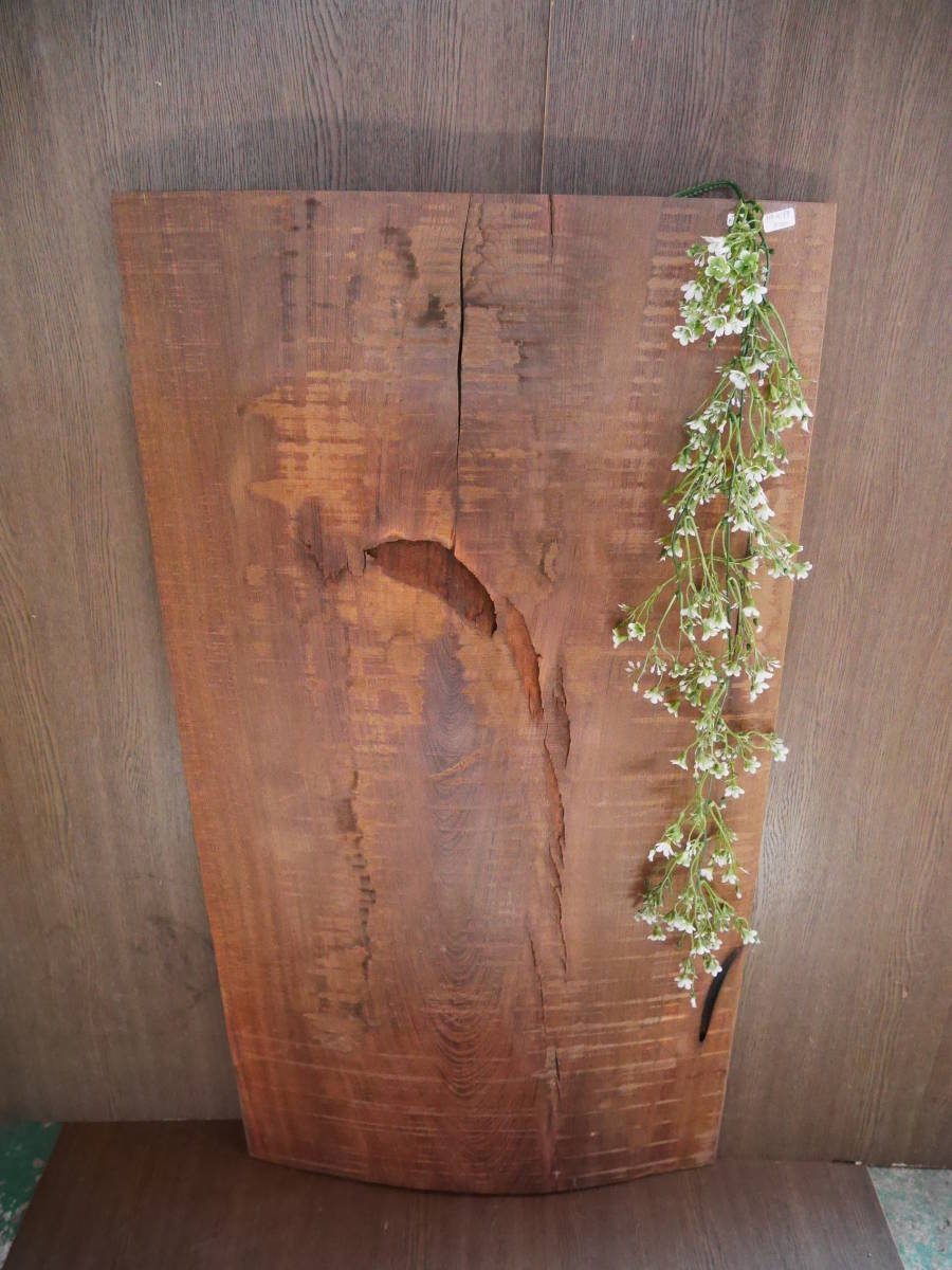e0052640 神代欅●約97cm×53.5cm×1.5cm~2.7cm☆無垢板1枚板 木材 板 DIY 板材 天板 棚板 テーブル 看板 花台など種類豊富!拍卖