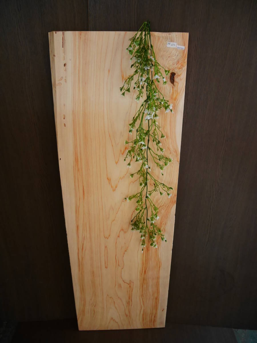 e0052805 檜●約1m9cm×36.5cm×2.3cm☆無垢板1枚板 木材 板 DIY 板材 天板 棚板 テーブル 看板 花台など種類豊富!拍卖