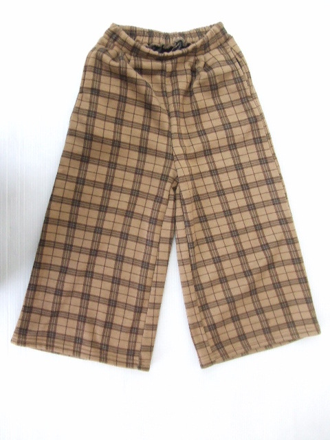 【お買得!】★NAVY/ネイビー★キッズ用チェック柄ズボン 茶系 サイズ130 マックハウス/mac-house拍卖