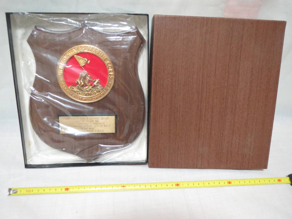 実物 入手困難 アメリカ海兵隊 記念楯 イラク アフガニスタン 退役記念拍卖