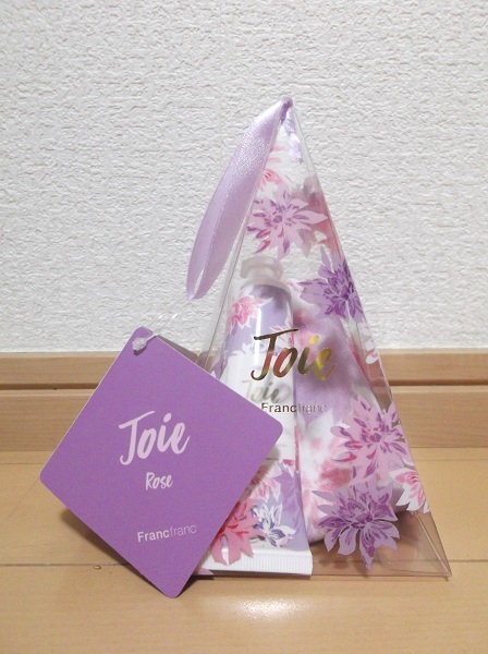 【Francfranc/フランフラン】☆Joie 綺麗 フラワー 花柄 ハンドタオル ハンドクリーム パープル 紫 ピンク☆即決!! PayPay ペイペイ拍卖