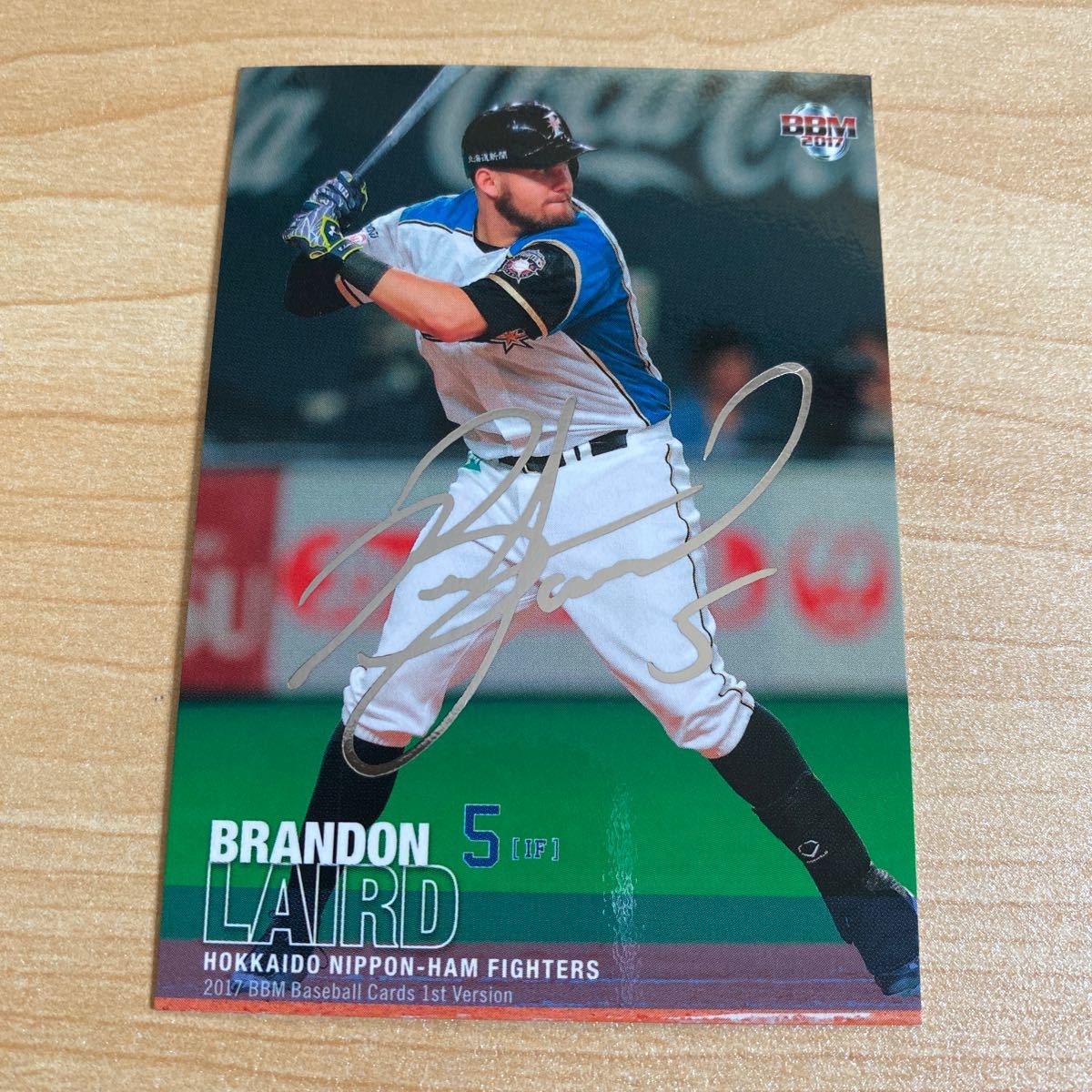 即決2017 BBM 1st銀箔サインカード日本ハム5レアード拍卖