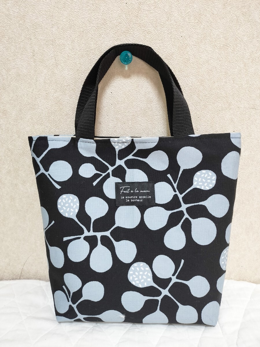 ハンドメイド トートバッグリーフ柄 サブバッグ ランチバッグ ミニトートバック エコバック拍卖