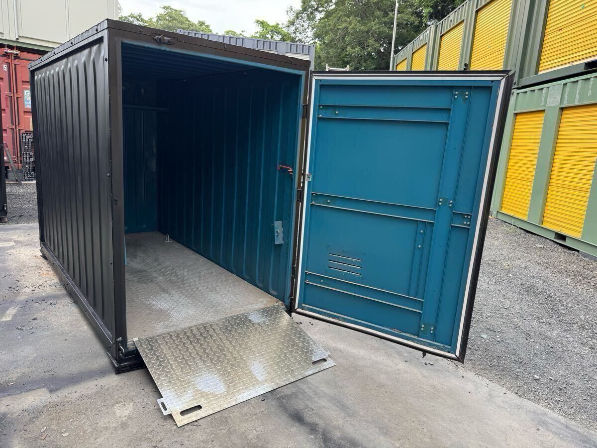 バイク用コンテナ 右開き L2.9m×W1.3m トランクルーム ガレージ プレハブ 海上コンテナ ユニットハウス スーパーハウス 物置拍卖