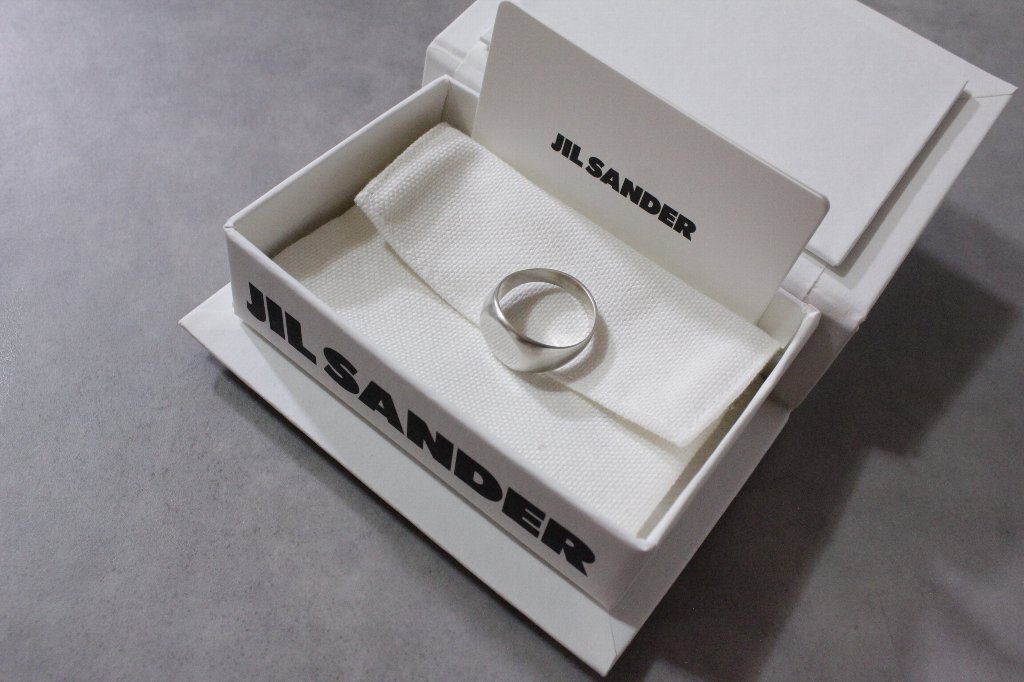 JIL SANDER★新品 ジルサンダー シルバー925素材のシグネットリング CLASSIC CHEVALIER Lサイズ(25号程度)男女可 AG925拍卖