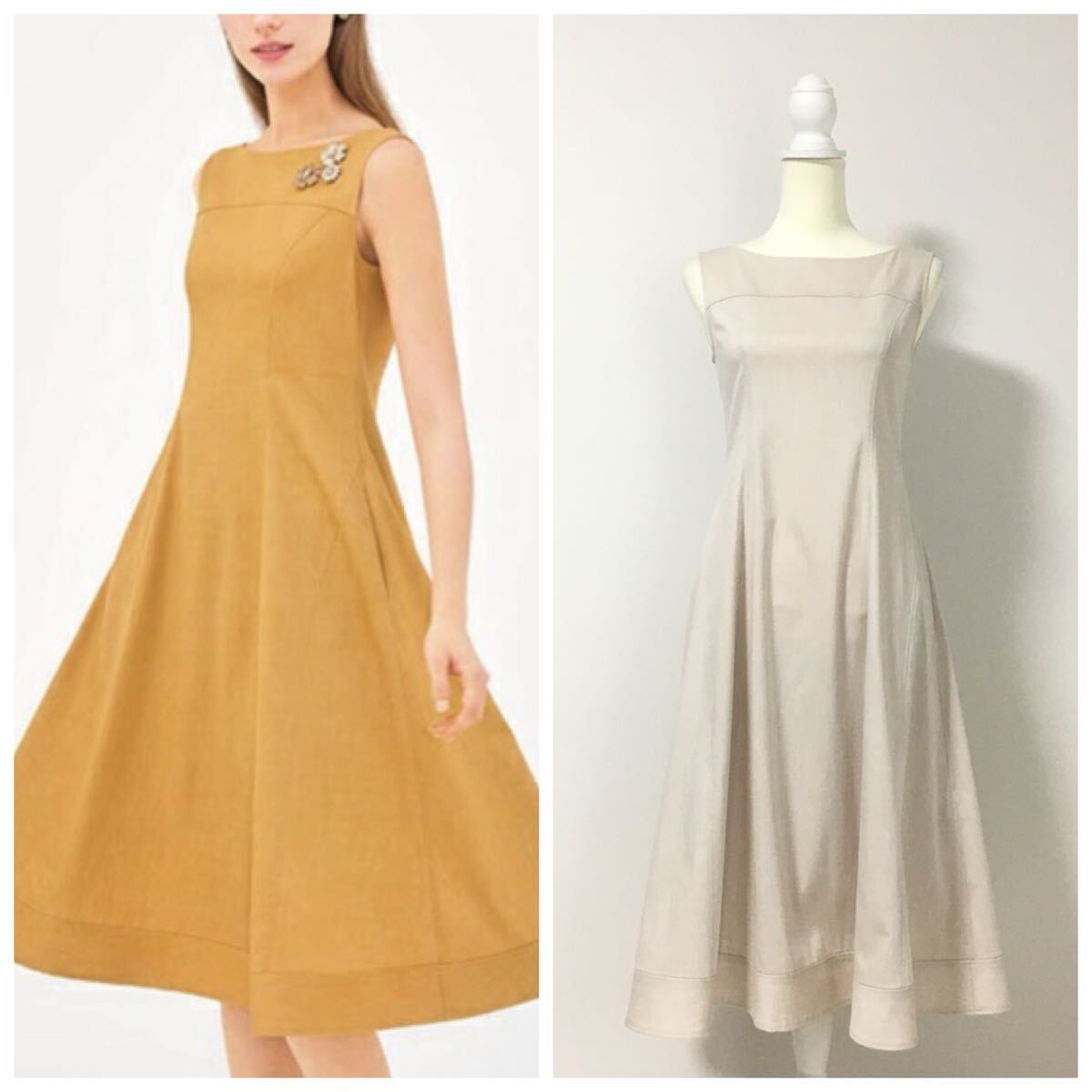 新作美品 FOXEY フォクシー 洗える フレア ドレス ワンピース 送料無料 クリーニング済拍卖