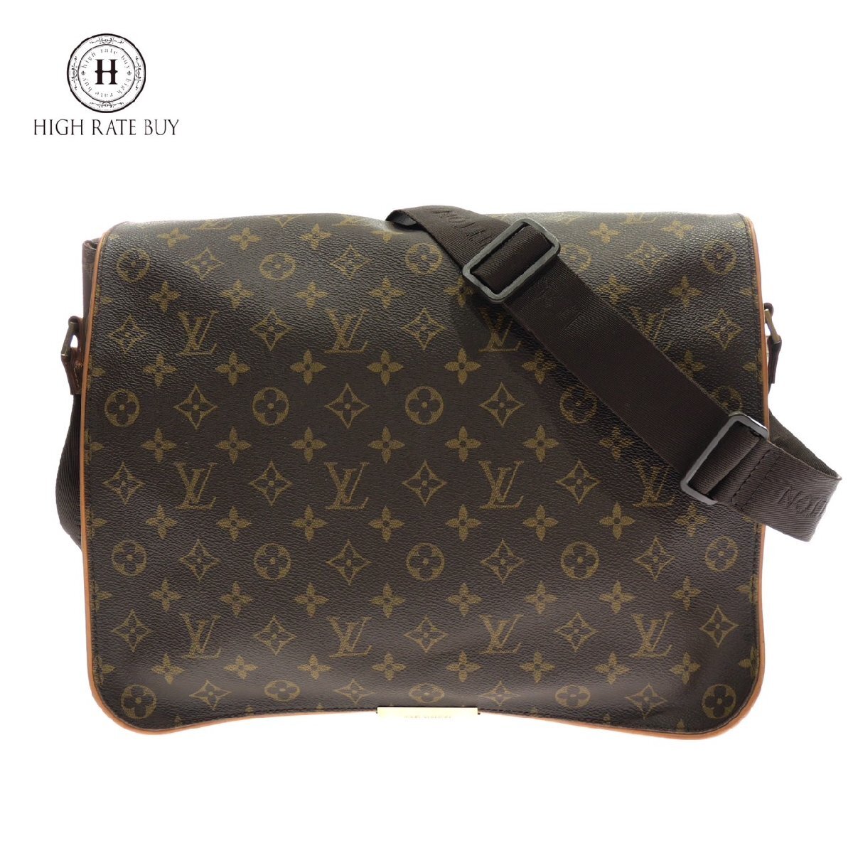 1円スタート LOUIS VUITTON ルイヴィトン アベス M45257 SP0042 モノグラム ショルダーバッグ メッセンジャーバッグ ブラウン メンズ拍卖