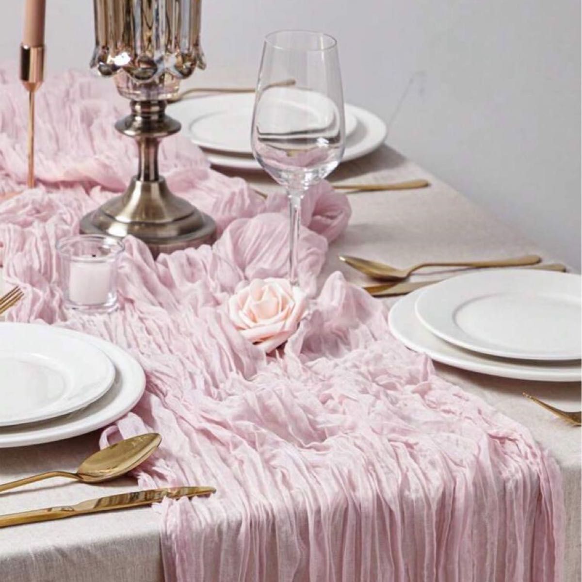 テーブルクロス チュール ウェディング 結婚式 ピンク ウェルカムスペース おしゃれ テーブルセンター拍卖