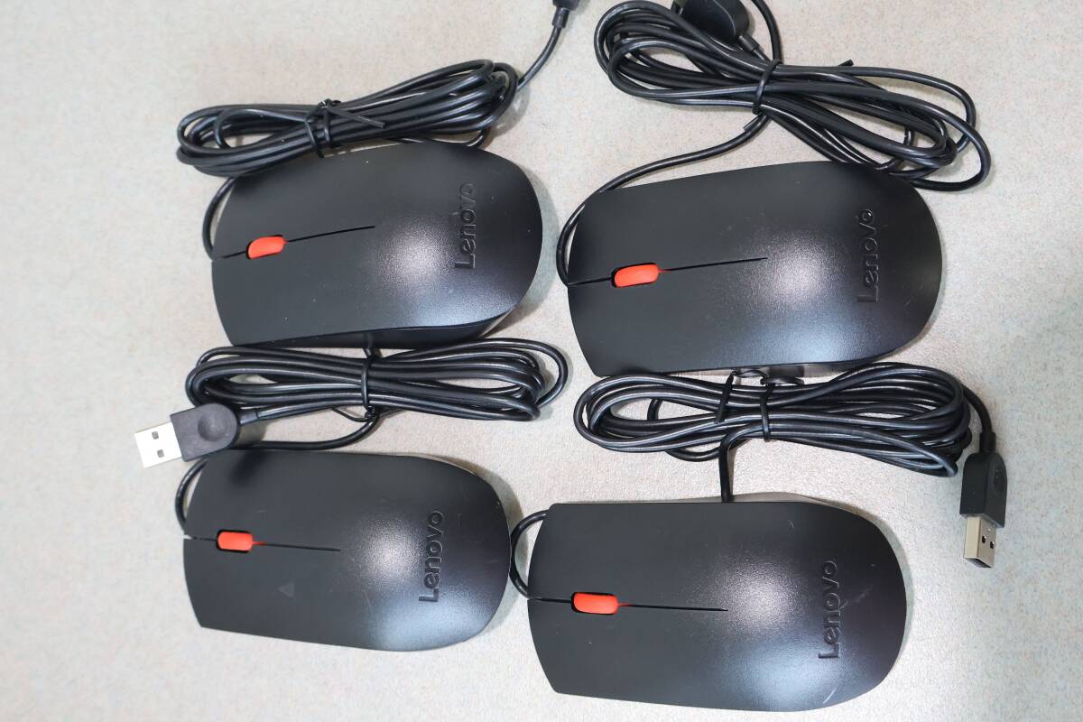 G8502 P Lenovo レノボ USBマウス EMS-537A 4個まとめ売り | 動作確認済み 中古 1600DPI 有線マウス拍卖