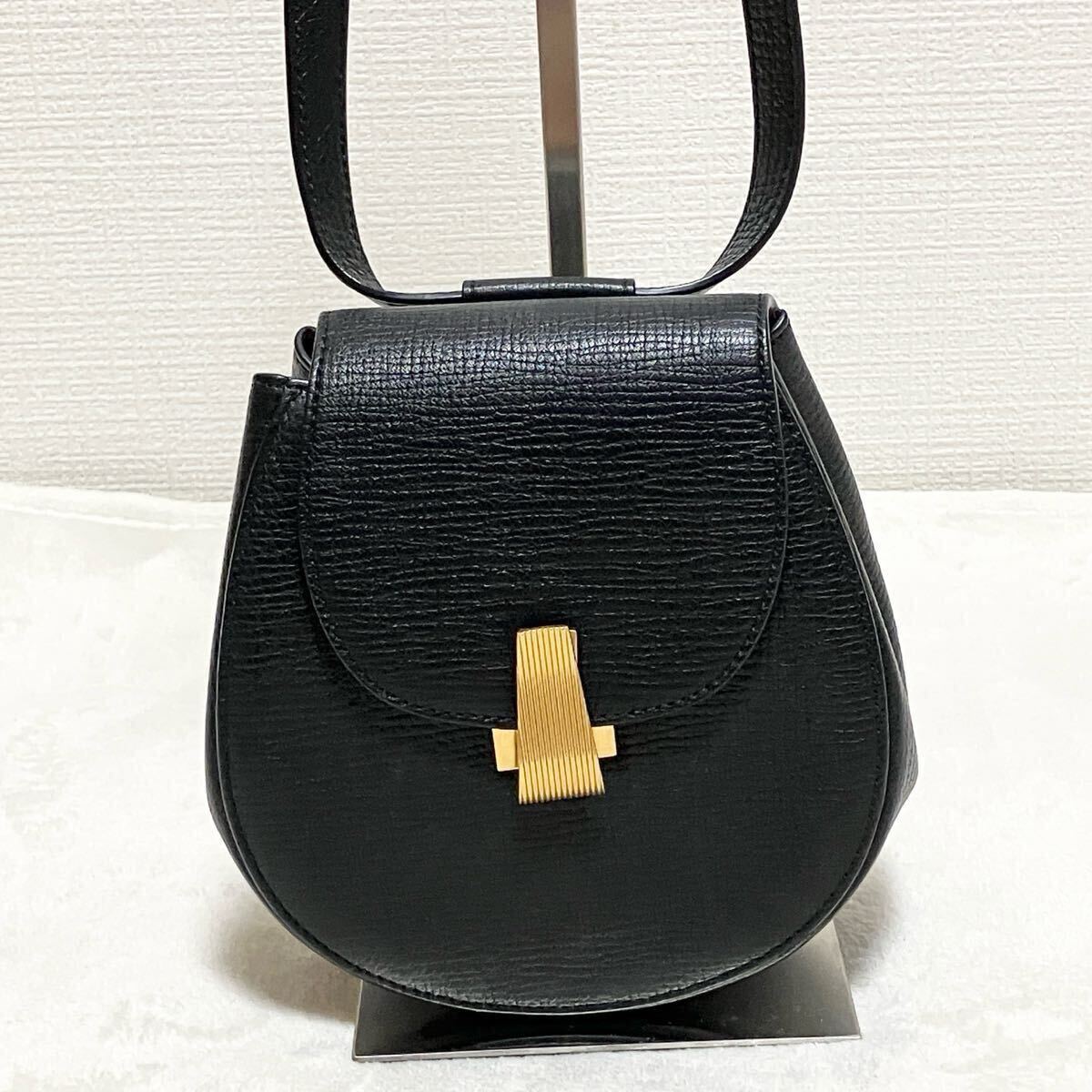 1円〜【美品】ボッテガヴェネタ BOTTEGA VENETA ショルダーバッグ ブラック レザー 肩掛け ショルダーバッグ拍卖