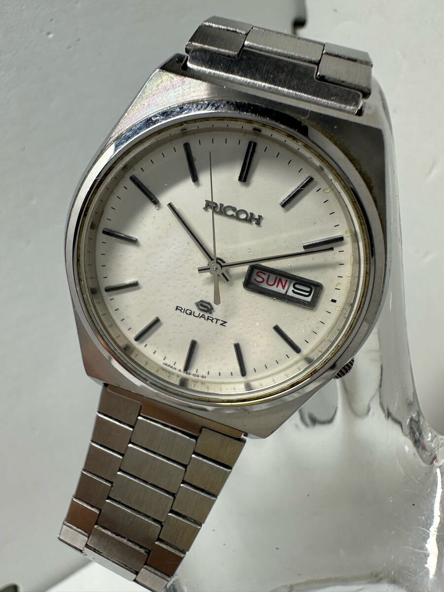【SEIKO】RICOH 腕時計 クォーツ 中古品 不動 ジャンク わけあり 刻印あり A6-5拍卖