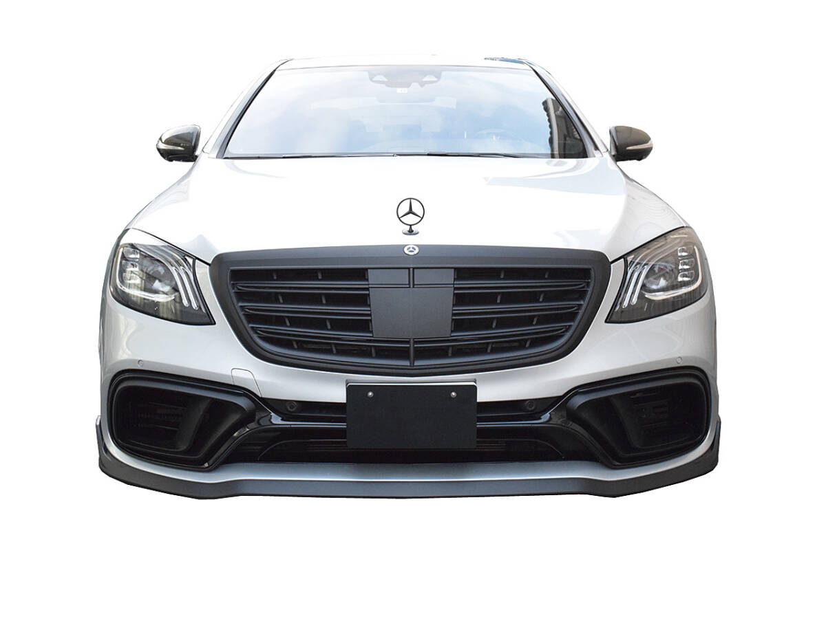明日着 W222 ダクトカバー PP製 未塗装 ベンツ Sクラス 後期type S63/S65バンパー対応 フロント 国内発送 即納 カスタム エアロ 外装拍卖