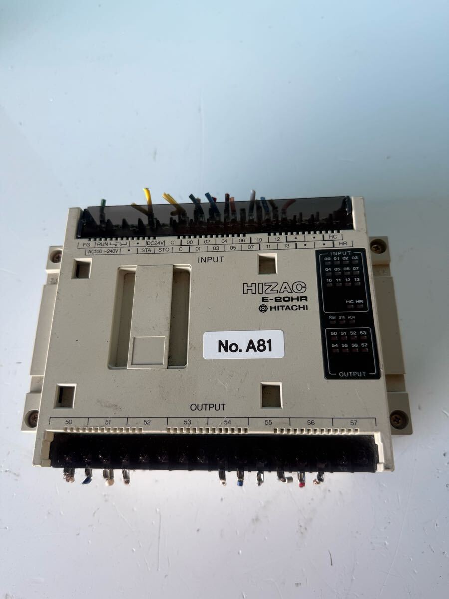 No.A81 HITACHI HIZAC PROGRAMMABLE CONTROLLER E-20HR拍卖