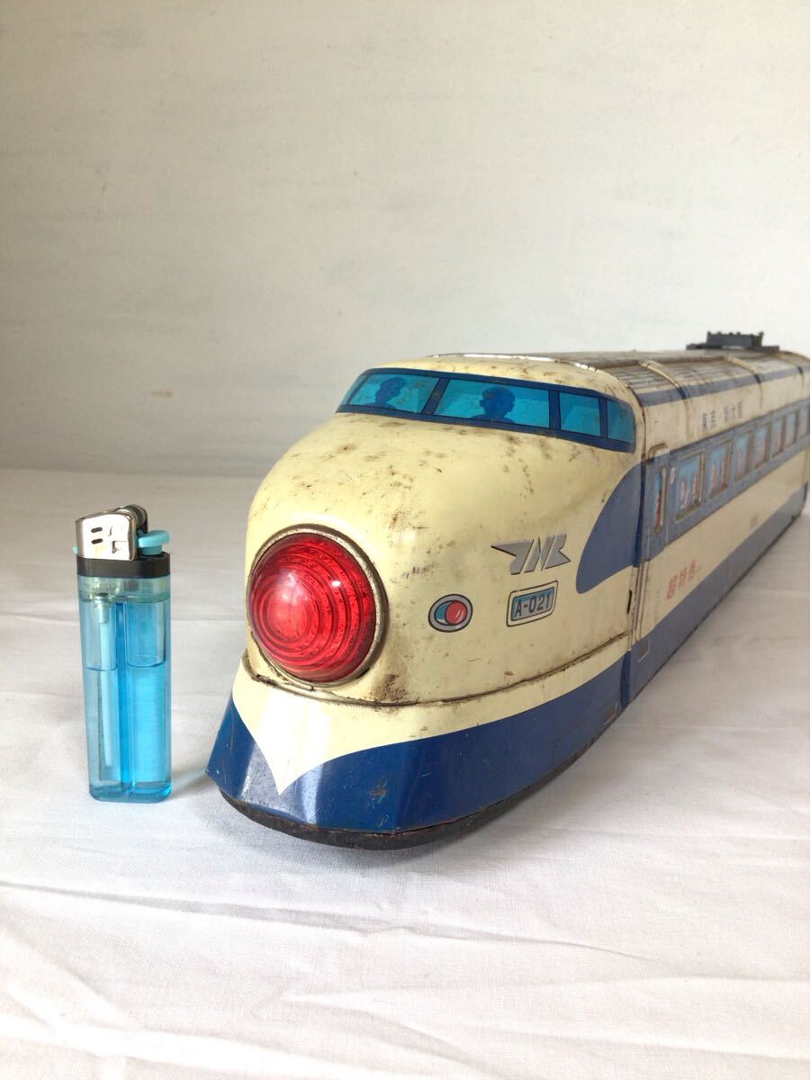 U5 当時物 昭和レトロ ブリキ 新幹線 鉄道 東京 新大阪 超特急 1001 ひかり号 A-021 BULLMARK おもちゃ ビンテージ レトロ拍卖