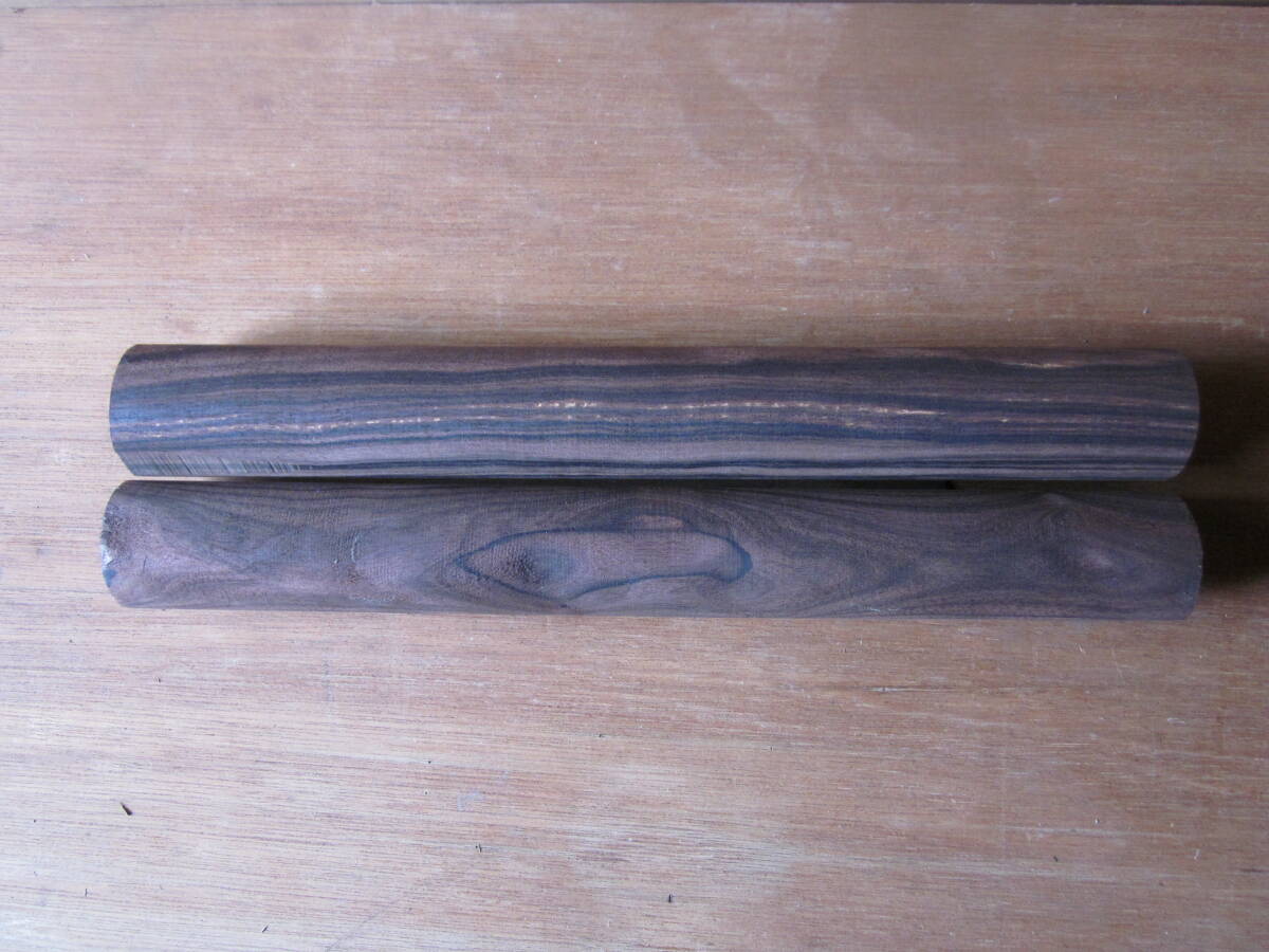 眉山 黒檀 粗材 アラ材 丸棒 37拍卖