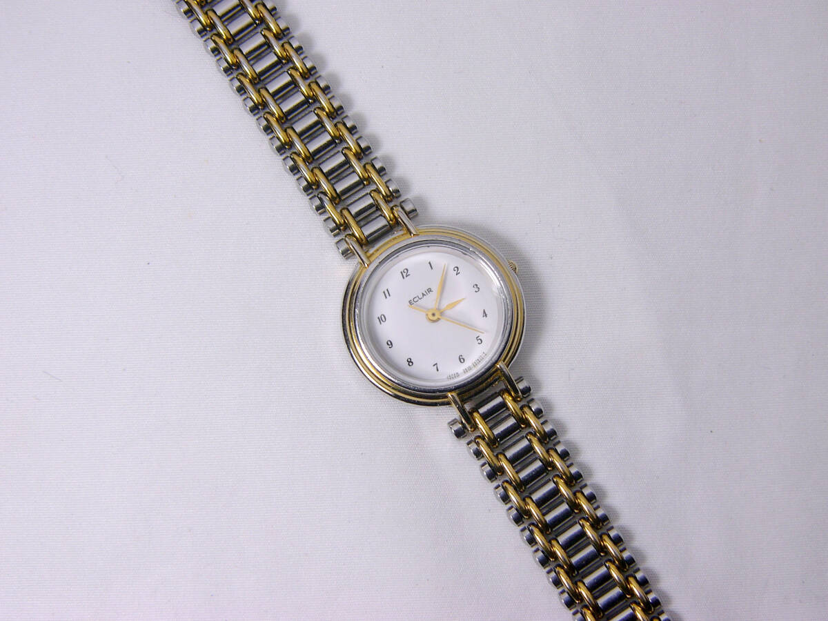 稼働品☆シチズン レディースウォッチ ECLAIR エクレア 金銀コンビ 三針 ラウンド 丸型 腕時計拍卖