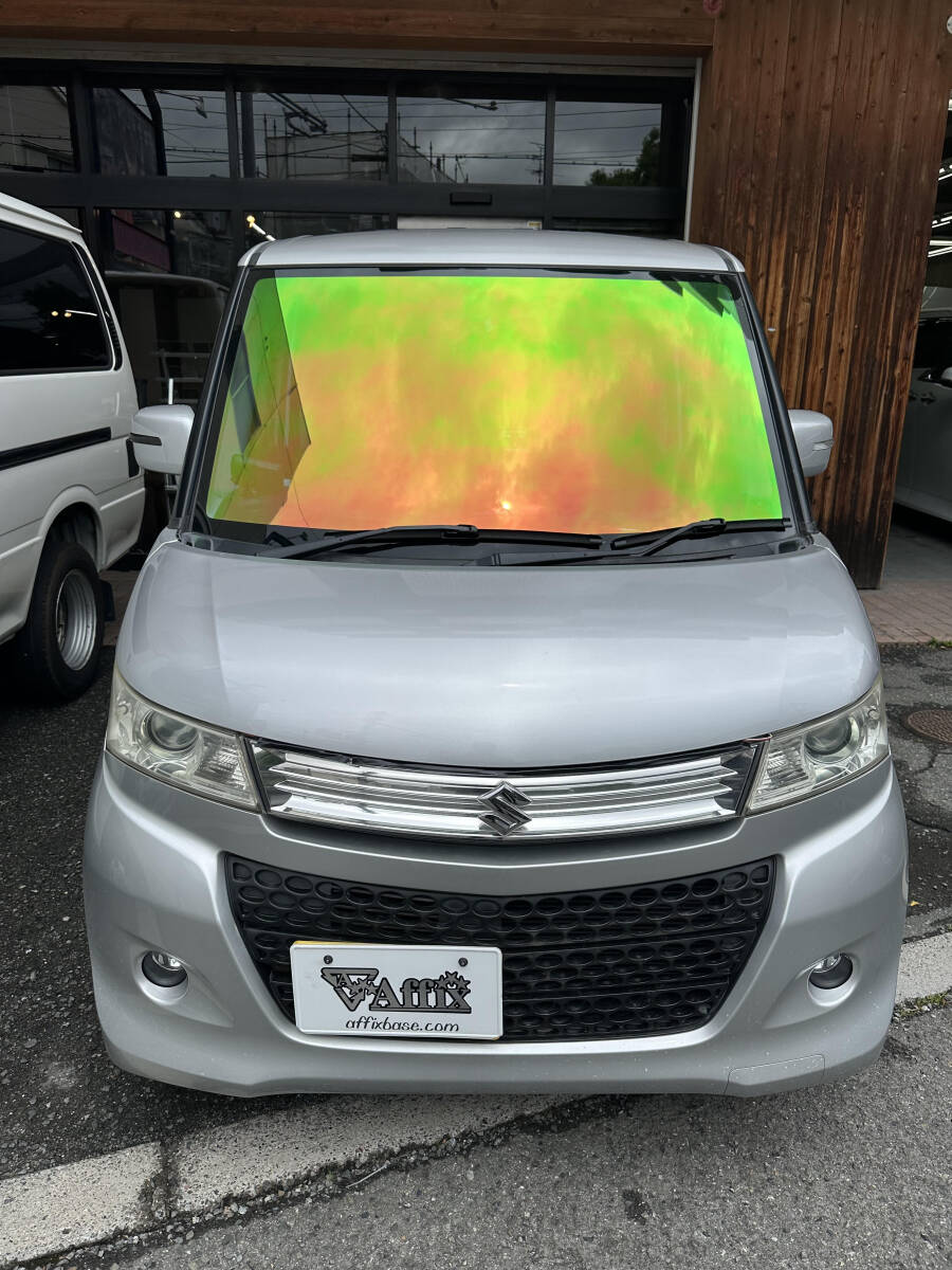 送料無料!MK21パレット/ML21ルークス専用 フロントガラス1面 熱成形済 ゴースト スパッタ GHOST FILM カーフイルム/フイルム 未使用拍卖