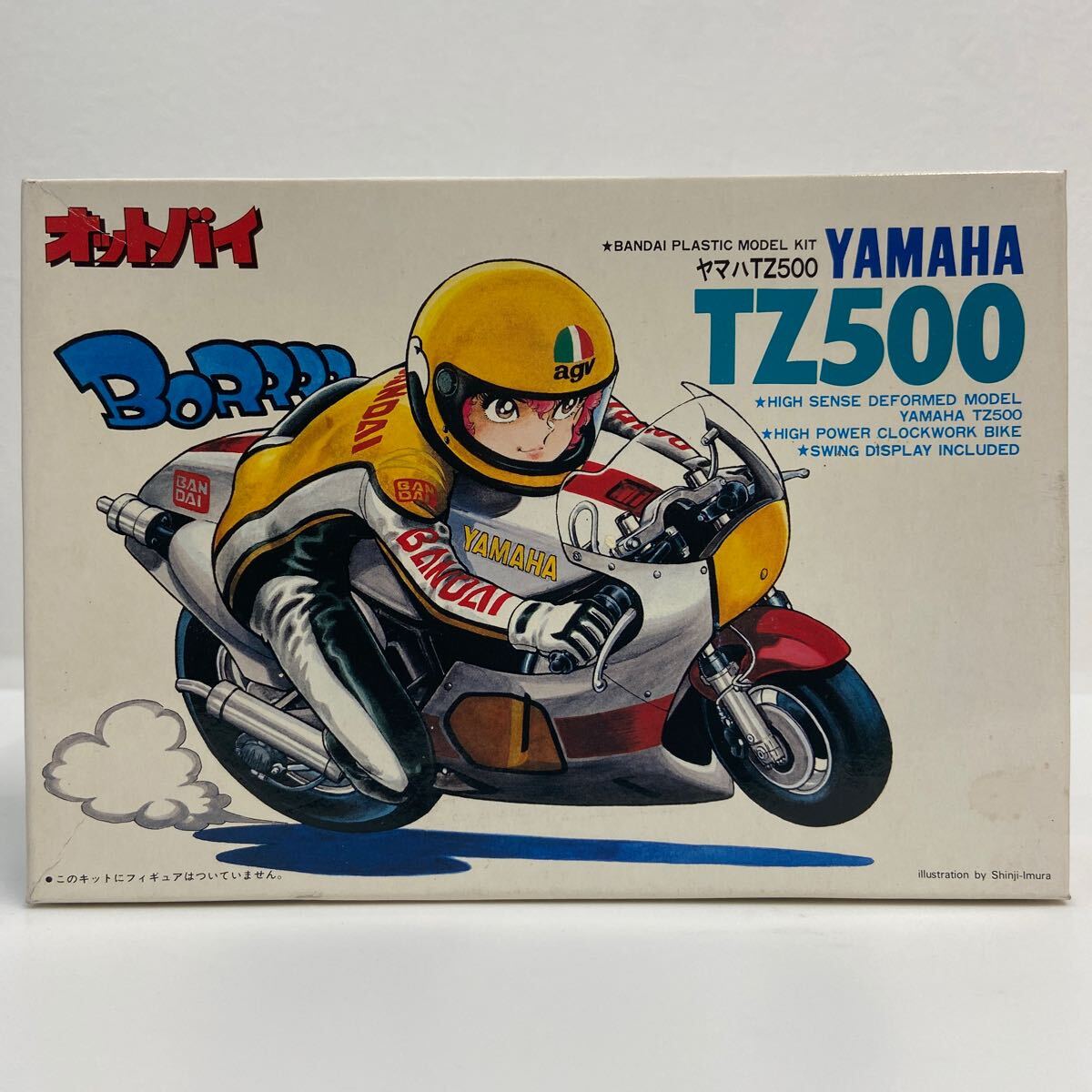 未組立 バンダイ オットバイ YAMAHA TZ500 ヤマハ レーサー 旧車 ゼンマイ バイク 当時物 プラモデル ミニカー SD デフォルメ コミカル拍卖