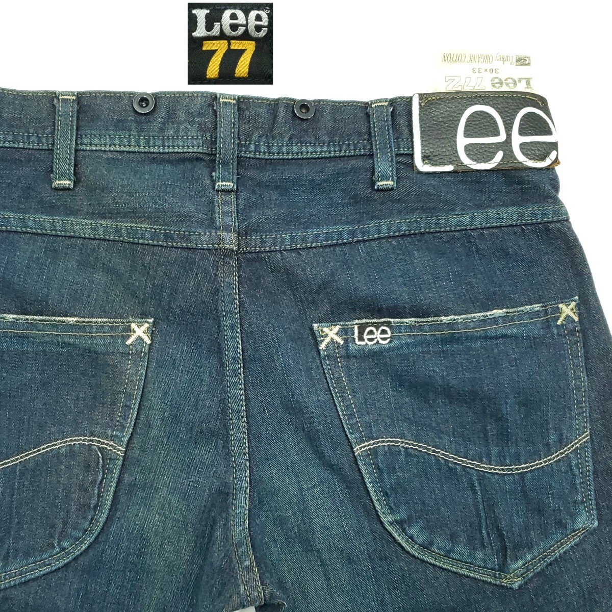 日本製◆Lee 77Z◆W30ロガージーンズトルコ産オーガニックコットンデニムパンツ牛革パッチジーパンカウボーイワーク101Zユーズド加工 1119拍卖