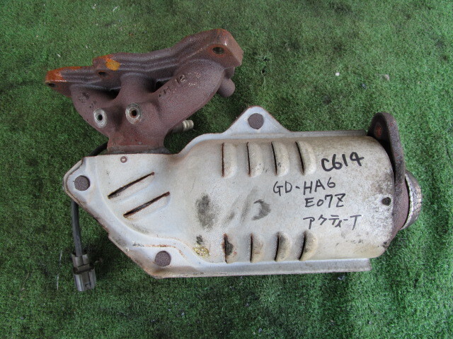 【C614】ホンダ アクティT GD-HA6 E07Z 純正触媒 コンバーター Catalyzer パラジウム 素材用 棚落ち無し拍卖