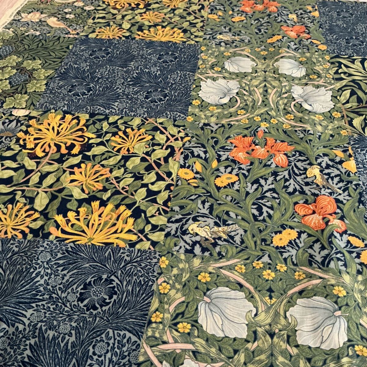 V&A シーチング モリスモザイク ネイビー 50cm拍卖