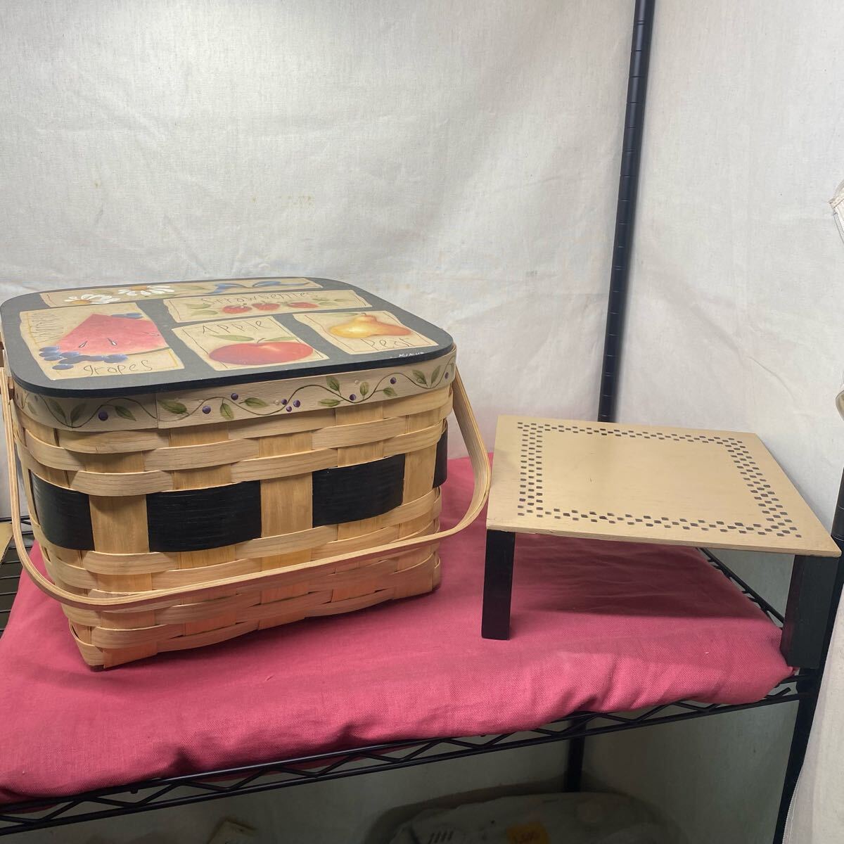 ピクニックバスケット カゴ ミニテーブル付き とーわひ072201拍卖