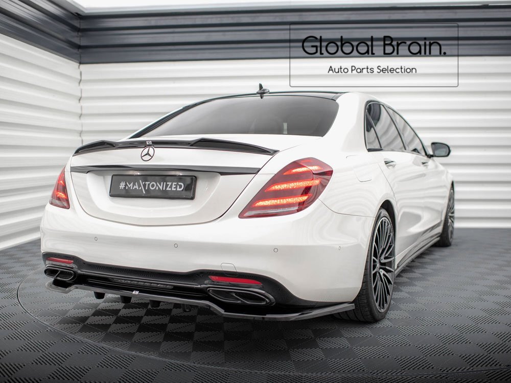 メルセデスベンツ Sクラス W222 後期 AMGライン リア ディフューザー スポイラー /リア アンダー スプリッター バンパー エプロン スカート拍卖