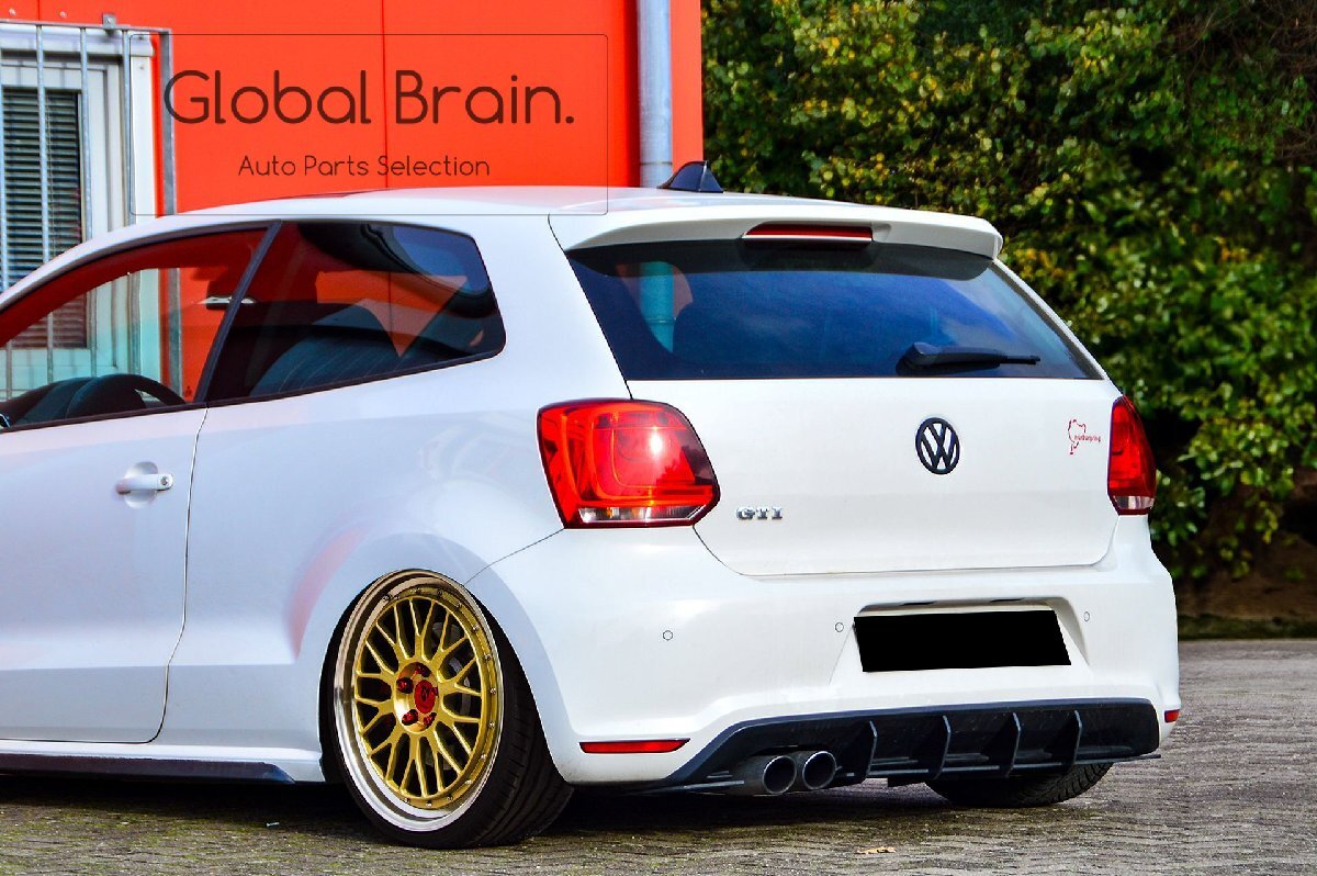 フォルクスワーゲン ポロ GTI 6R リア センター ディフューザー フィン/アンダー バンパー スプリッター フィン スポイラー拍卖