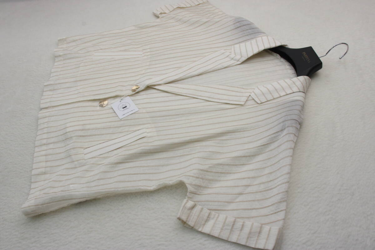 2765 新品 シルク調テーラーハーフスリーブジャケット 定価¥11,000+税拍卖