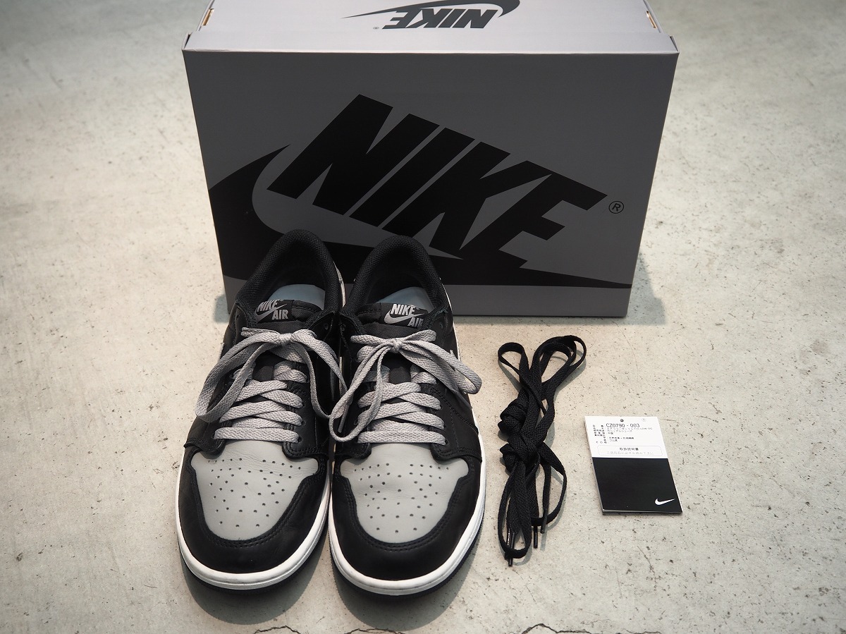 美品 24SS NIKE ナイキ AIR JORDAN 1 RETRO LOW OG CZ0790-003 エアジョーダン レトロ ロー ローカット スニーカー シューズ 27.5 715P▲拍卖