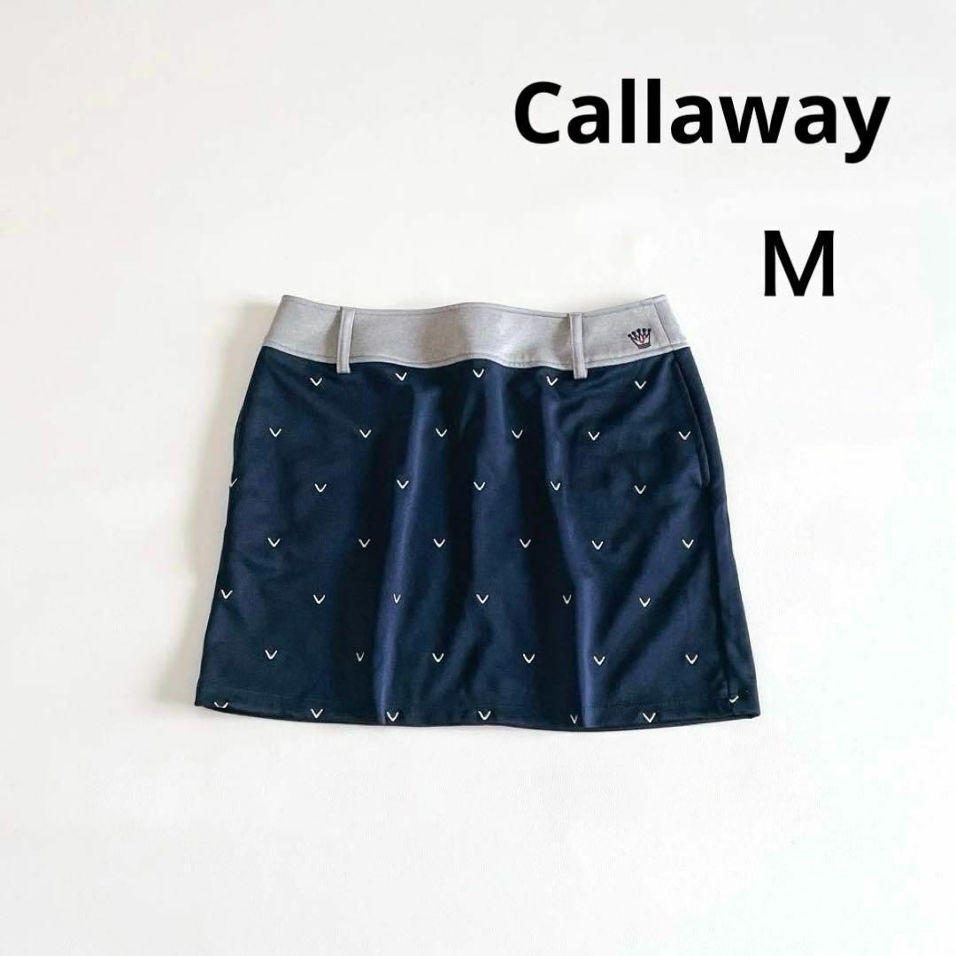 Callaway キャロウェイ ゴルフ スカート M 総柄 ネイビー拍卖