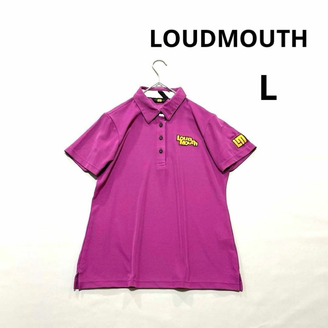 ラウドマウス L 半袖ポロシャツ レディース パープル デザインカラー拍卖