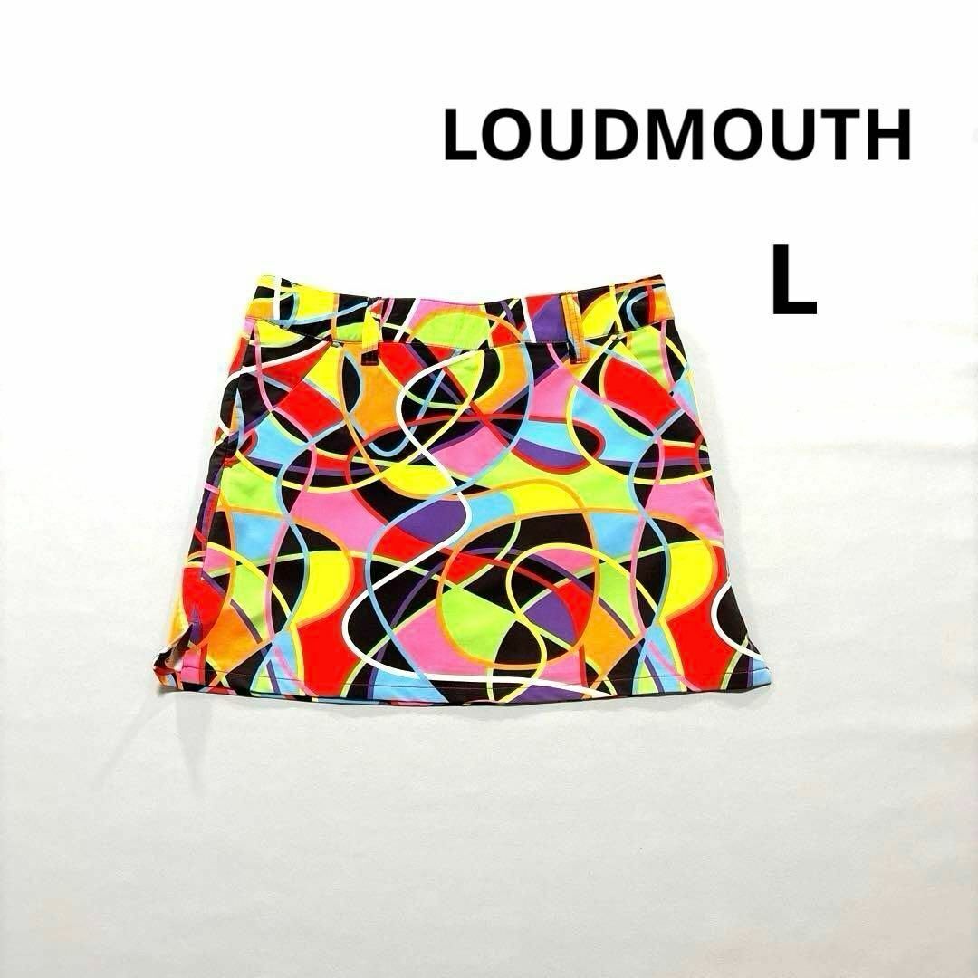 ラウドマウスゴルフ L スカート 総柄 マルチカラー 春夏 LOUDMOUTH拍卖