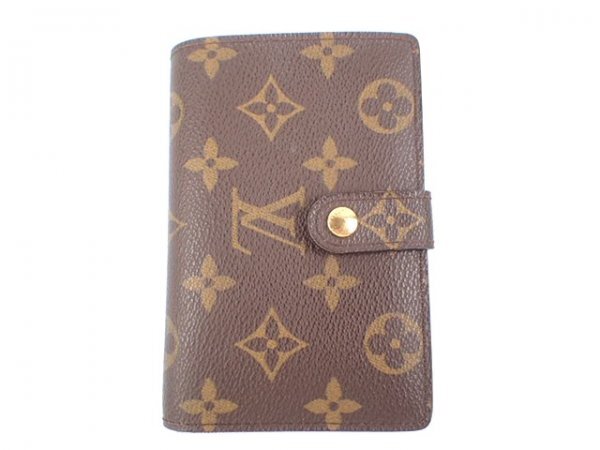 n40 / LOUIS VUITTON ルイヴィトン モノグラム ポルトモネ ビエ ヴィエノワ がま口 二つ折り 財布 M61663 ブラウン 現状品拍卖