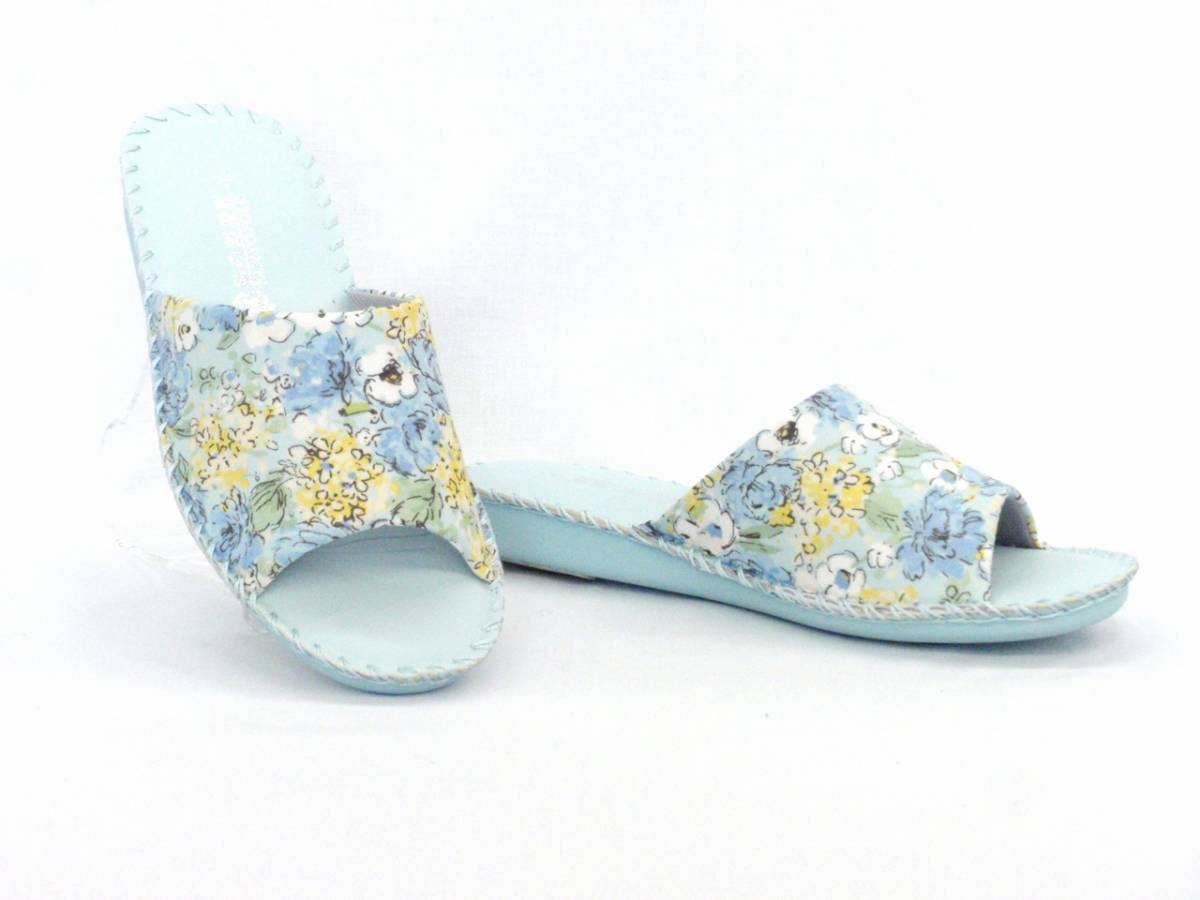 Pansy パンジー 室内履き スリッパ 8690 Mサイズ(23.5cm) ブルー PANTOFOLE パントフォーレ拍卖