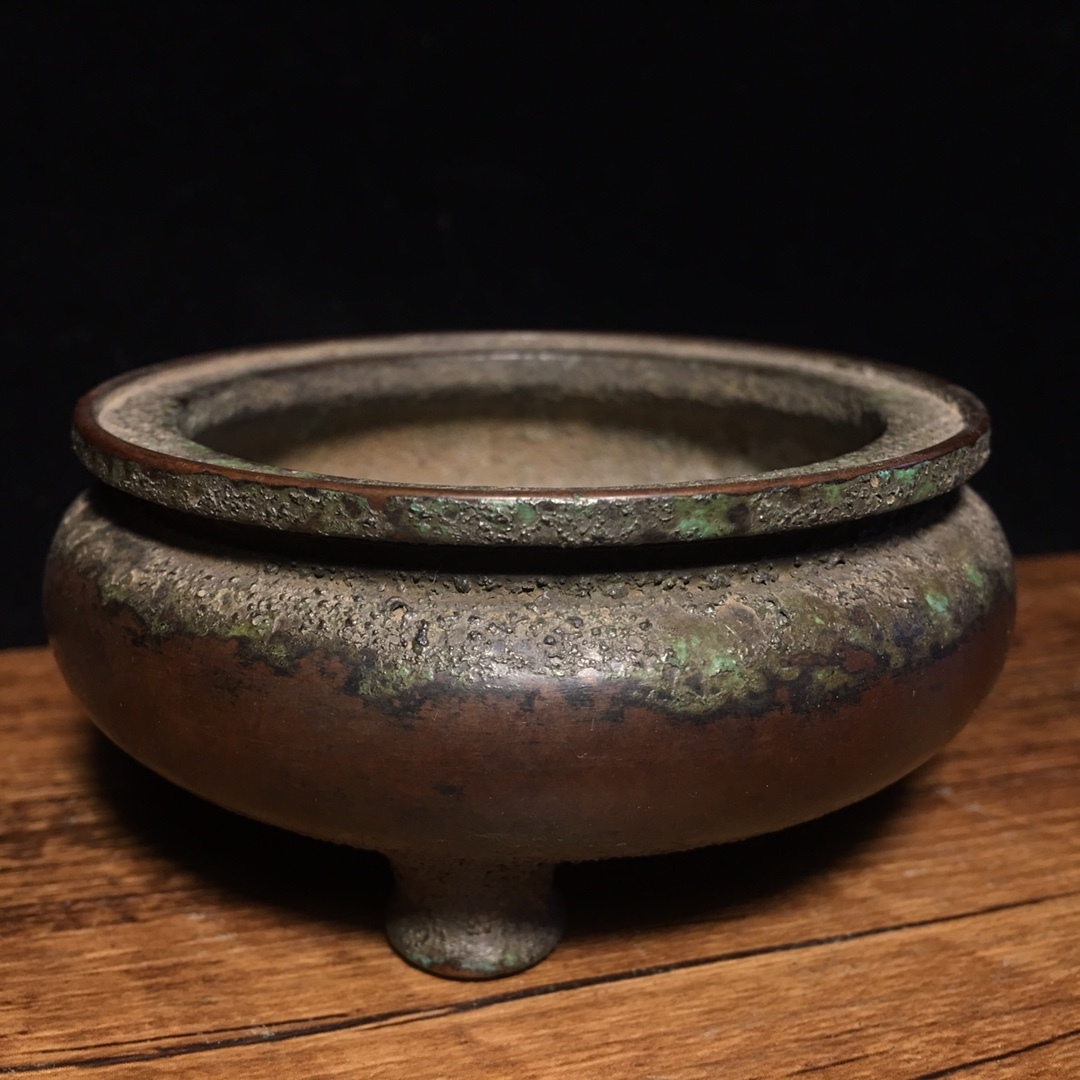 旧蔵 清 純銅 香炉 香道具 銅製品 銅器 極細工 中国古玩 骨董品 古美味 207拍卖