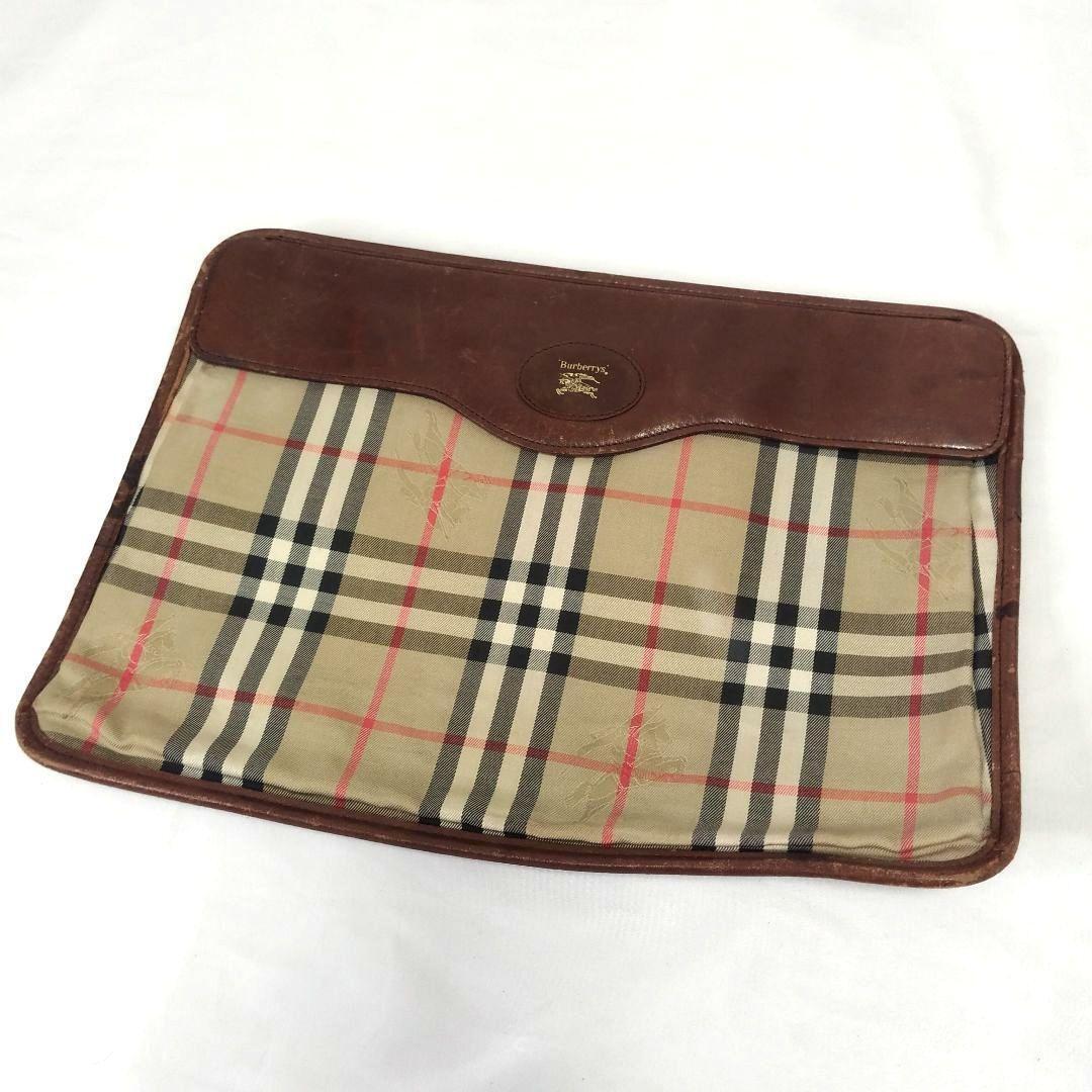 BURBERRY バーバリー ノバチェック クラッチバッグ メンズブランド 送料無料 正規品 鑑定済み 人気ブランド 限定セール拍卖
