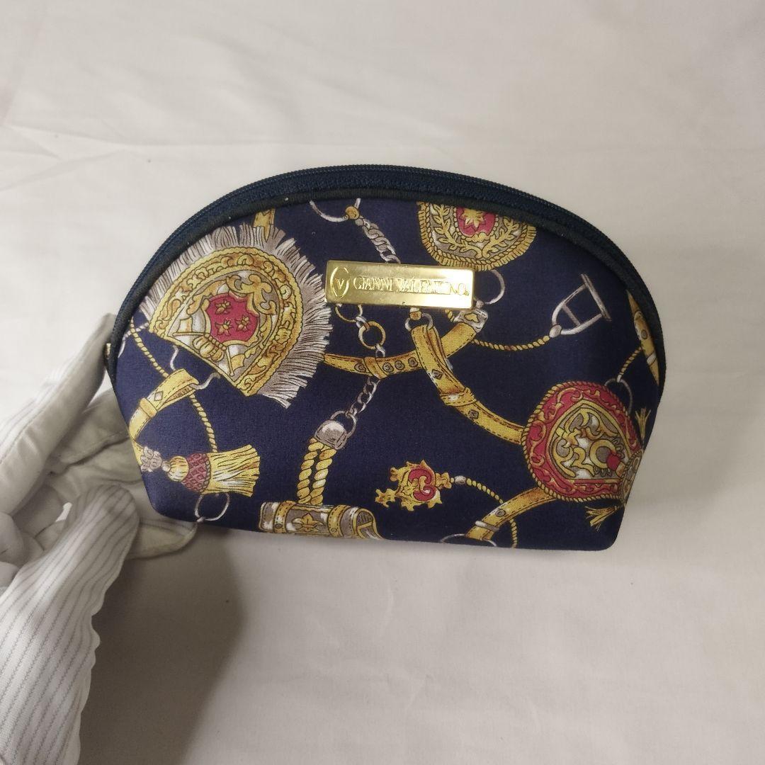 VALENTINO ヴァレンチノポーチ スカーフ柄 ブルー レディースブランド 送料無料 正規品 鑑定済み 人気ブランド 限定セール拍卖