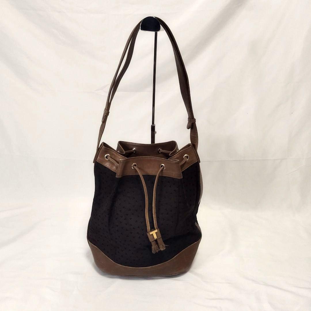 Tiffany&Co ティファニーアンドコー ショルダーバッグ 巾着 ブラック 送料無料 正規品 鑑定済み 人気ブランド 限定セール拍卖