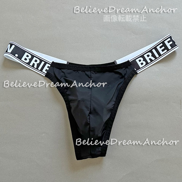 *即決*新品*2155*ワイルドメンズ サイドロゴ スポーティタイプ ローライズ メンズTバック*ブラック*L*ビキニ パンツ 勝負下着 ボディビル拍卖